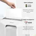 Микроизмельчитель Fellowes Powershred LX201 Micro-Cut Shredder white - Микроизмельчение - 23 см - 2 x 12 мм - 22 л - Сенсорное управление - 4 колеса